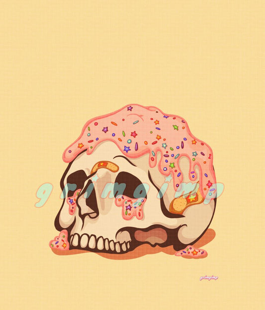 Funfetti Skull Cake matte print