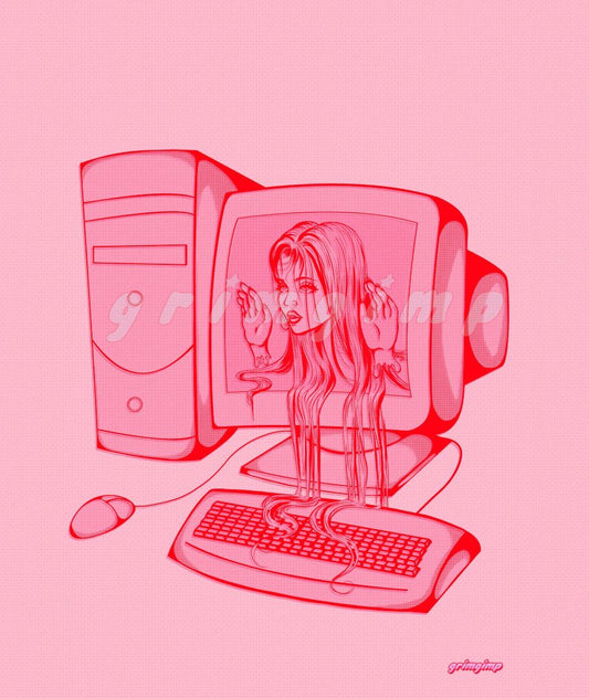 Videogame Addict (pink) matte print