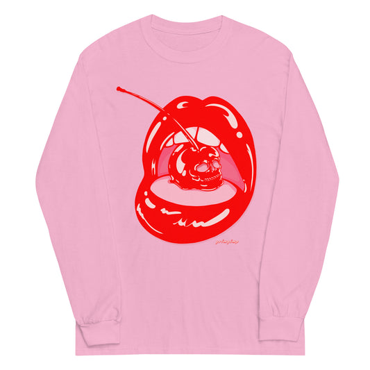 Skull Cherry Lips unisex long sleeve shirt