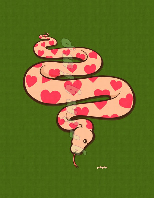 Love Snake (white) matte print